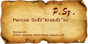 Percze Szókratész névjegykártya
